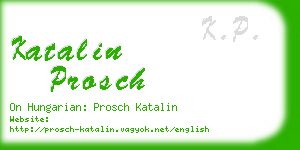 katalin prosch business card